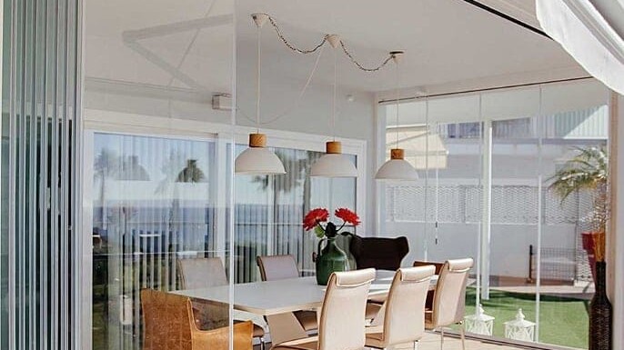 cortinas deslizantes de cristal