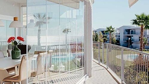 cortinas deslizantes de cristal